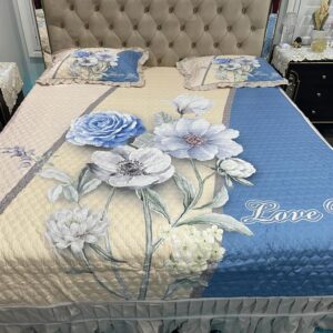 LAVANYA DESIGNER 3 PCS COTTON BED-COVER SET