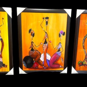 Art Amori Trible Dance Modern Art 3 Piece Canvas