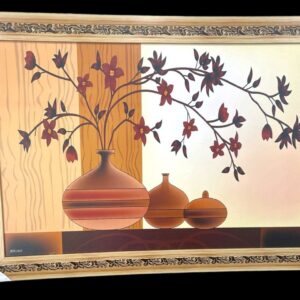 Three Flower Pot With Flower Canvas Painting
