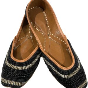 Exclusive Black Beads Punjabi Khussa