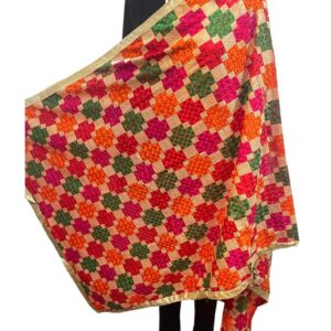 Handmade Vibrant Style Indian Phulkari Dupatta