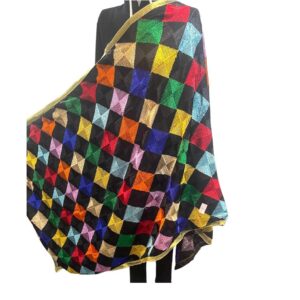 Elegant Black Phulkari Dupatta