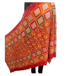 Vibrant Multi-Coloured Phulkari Dupatta