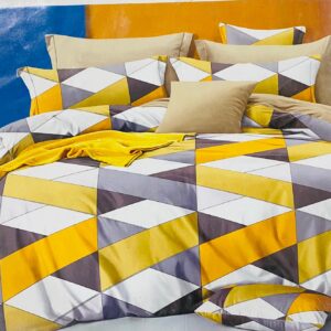 Divine Casa Cotton Blend King Size Bed Sheet with 2 Pillow Covers