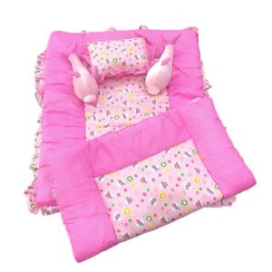 Pink 5pc Cotton Baby Bedding Set - (0-36 Months)