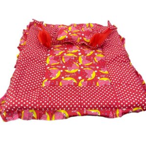 Red 5pc Cotton Baby Bedding Set – (0-36 Months)